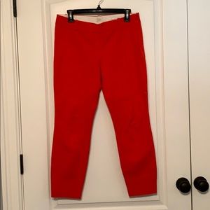 J Crew stretch twill Minnie pant in bright red